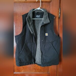 Carhartt Black Sherpa-Lined Vest